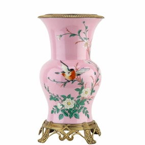 Pink Garden Vase home display ornament