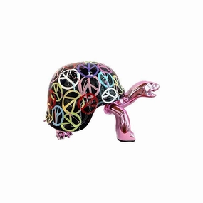 PINK PEACE  TURTLE dreamcatcher wall hanging
