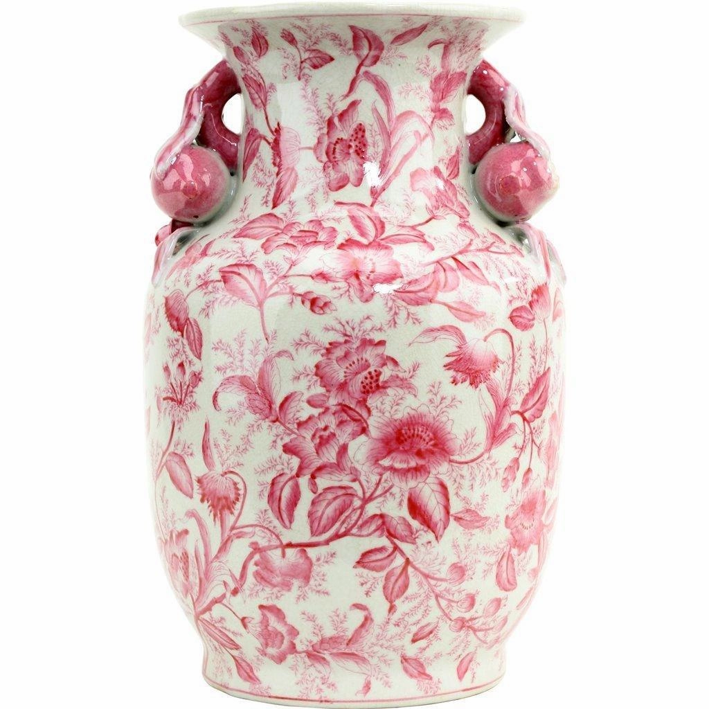 Pink Primrose Porcelain Decorative Vase
