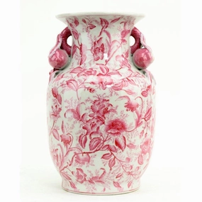 Pink Primrose Porcelain Decorative Vase home display ornament