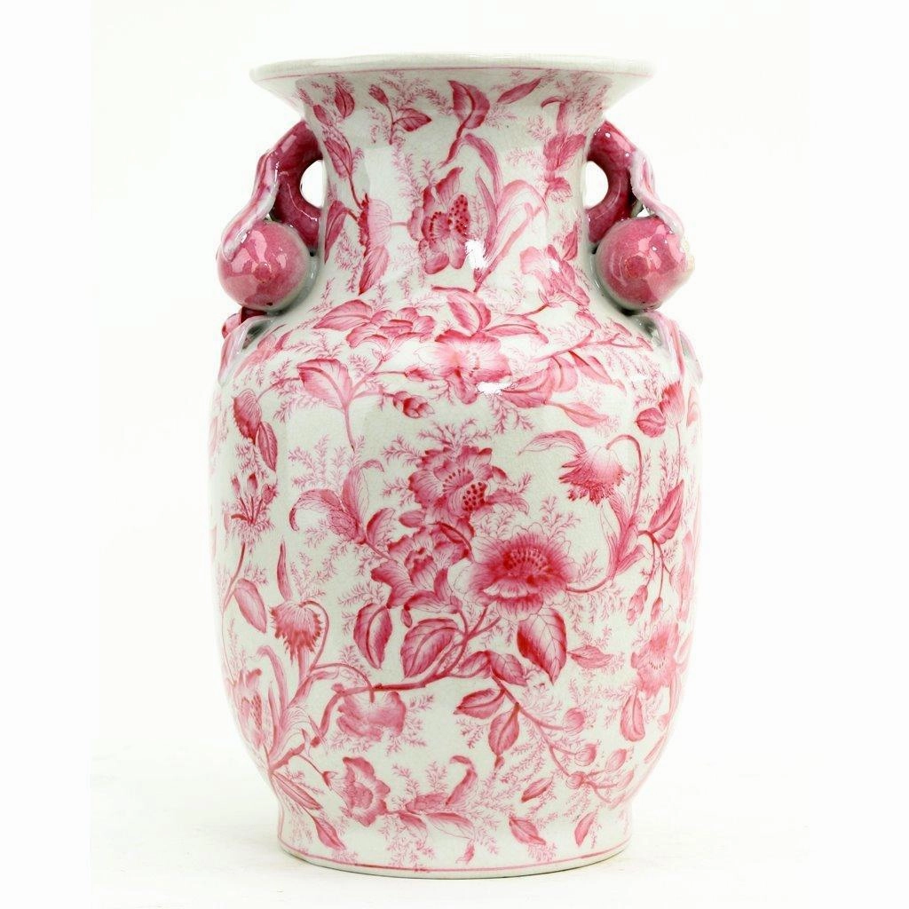 Pink Primrose Porcelain Decorative Vase home display ornament