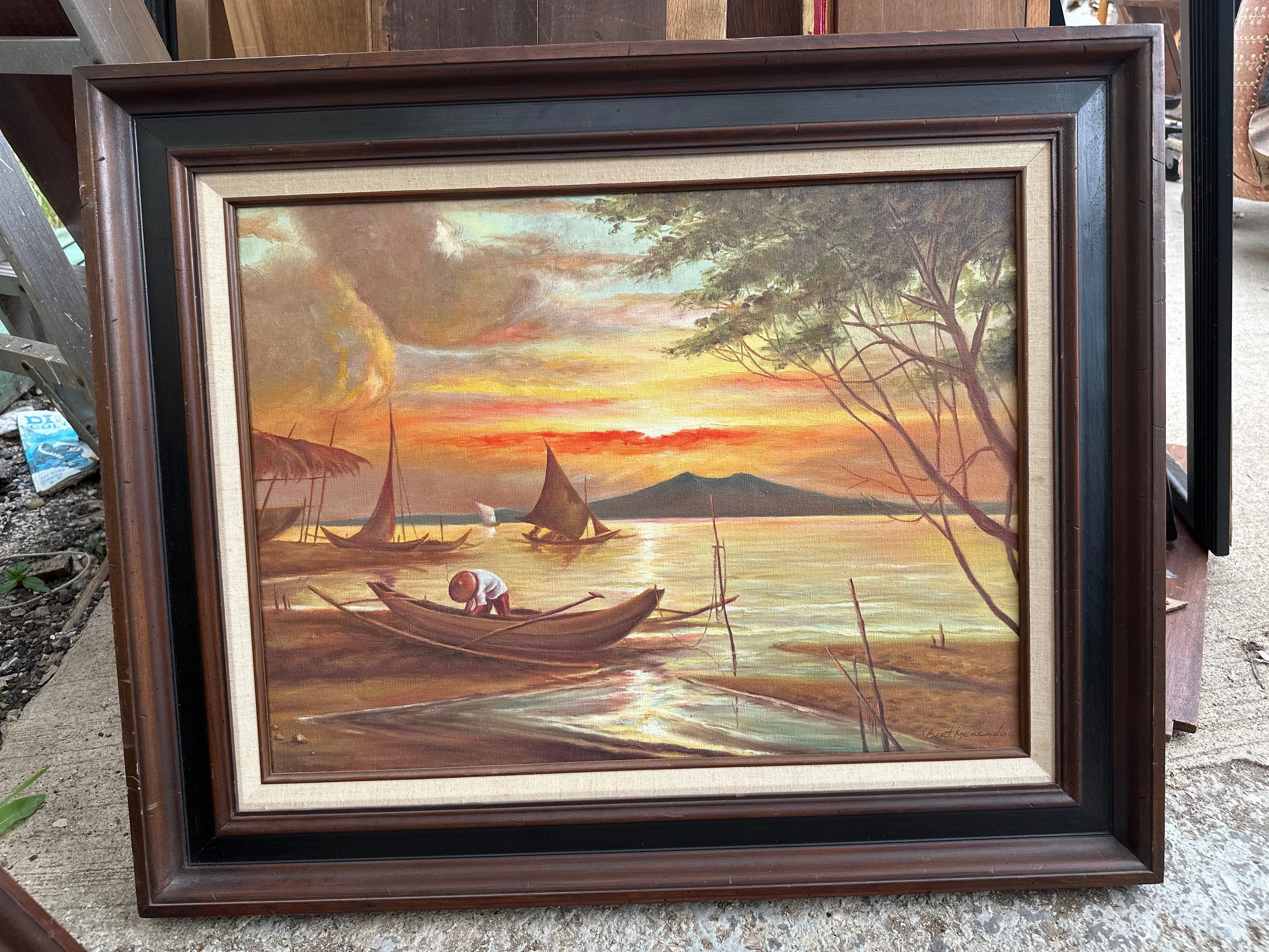 POLYNESIAN PAINTING classic mural painting