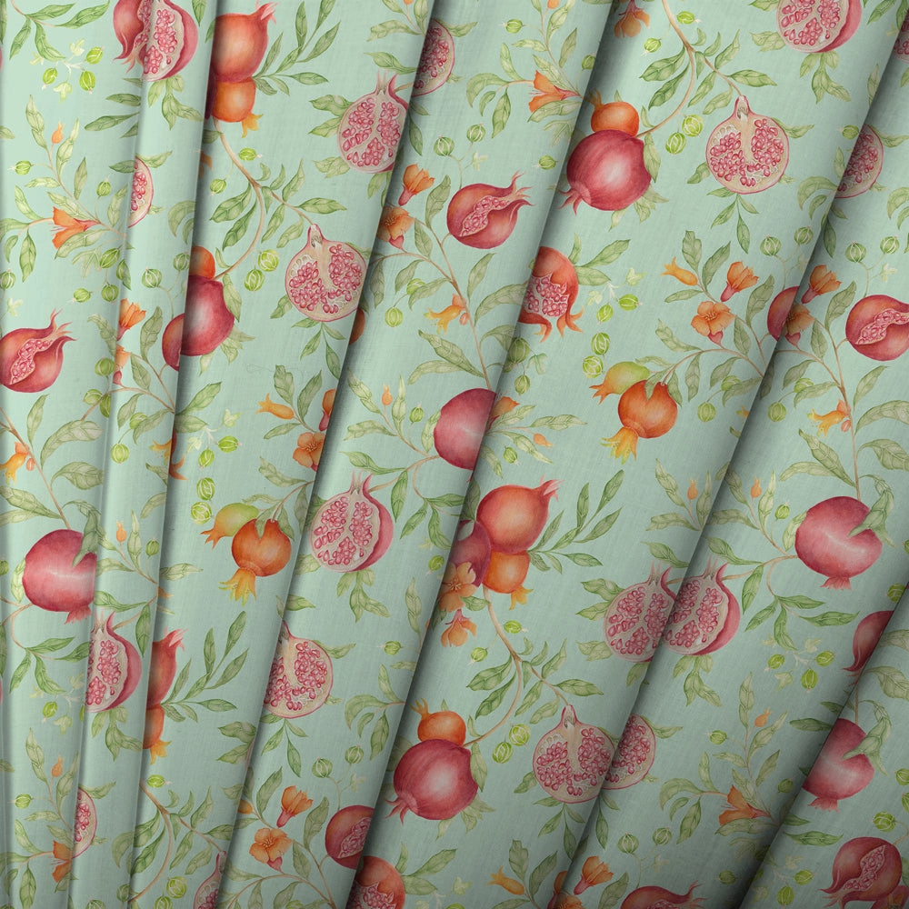 Pomegranate Grove Printed Cotton Fabric Oasis