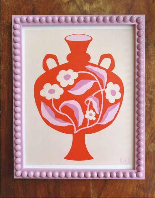 POP OF PINK framed wall decor