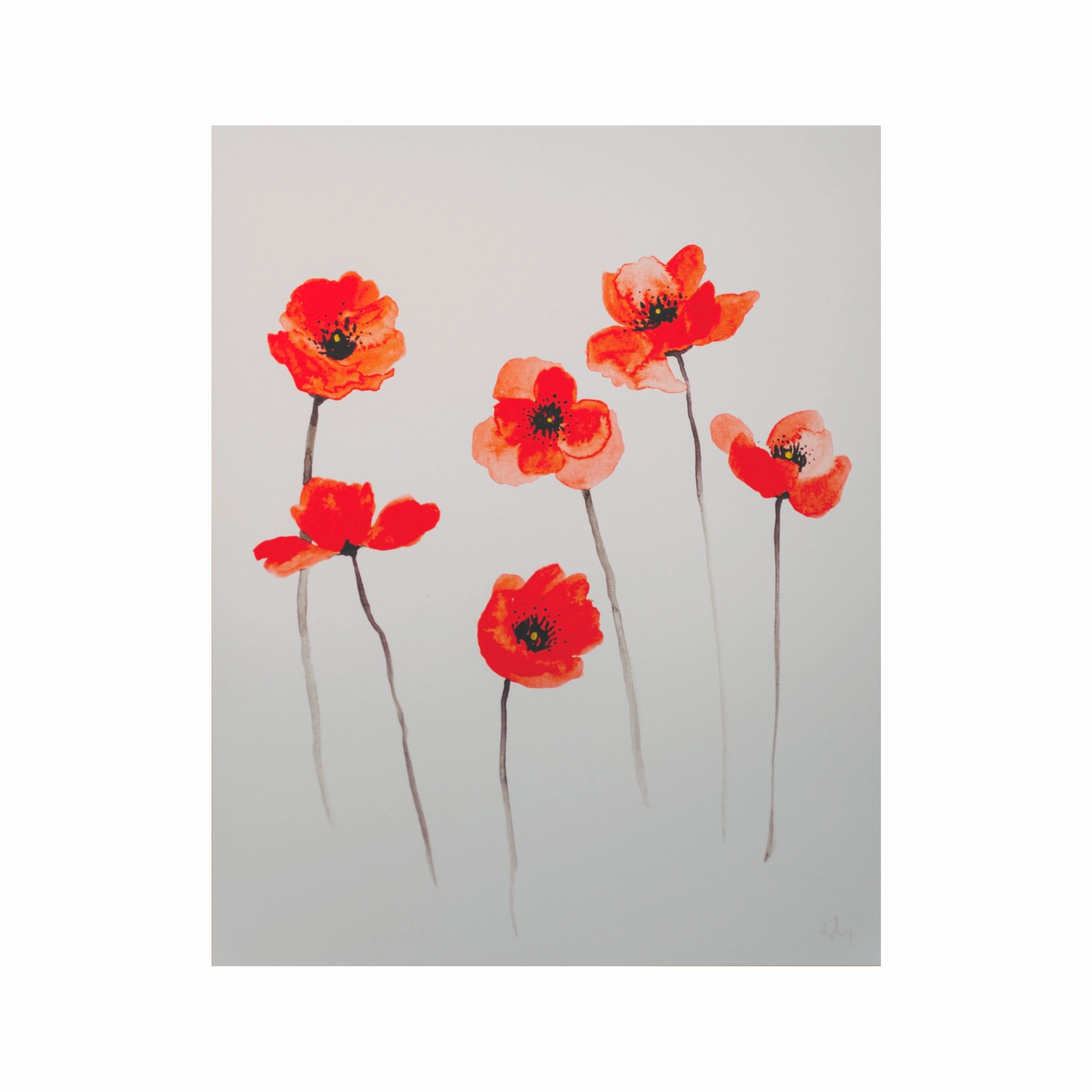 Poppies 8x10 Print framed wall decor