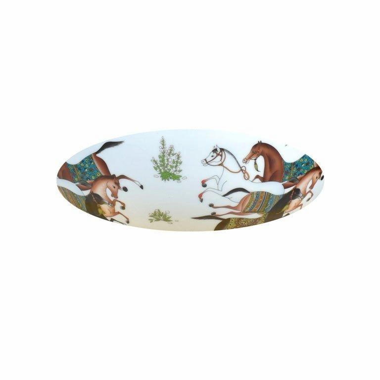 Porcelain Bowl with Horse Pattern