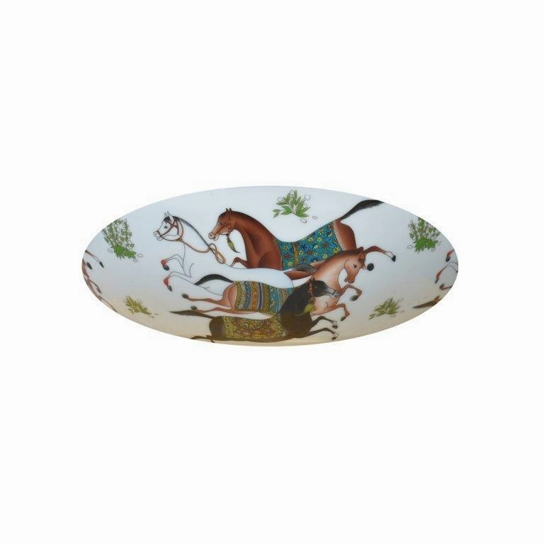 Porcelain Bowl with Horse Pattern