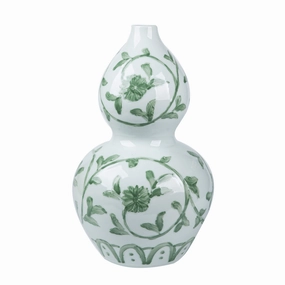 Porcelain Celadon Green Vine Gourd Vase home display ornament