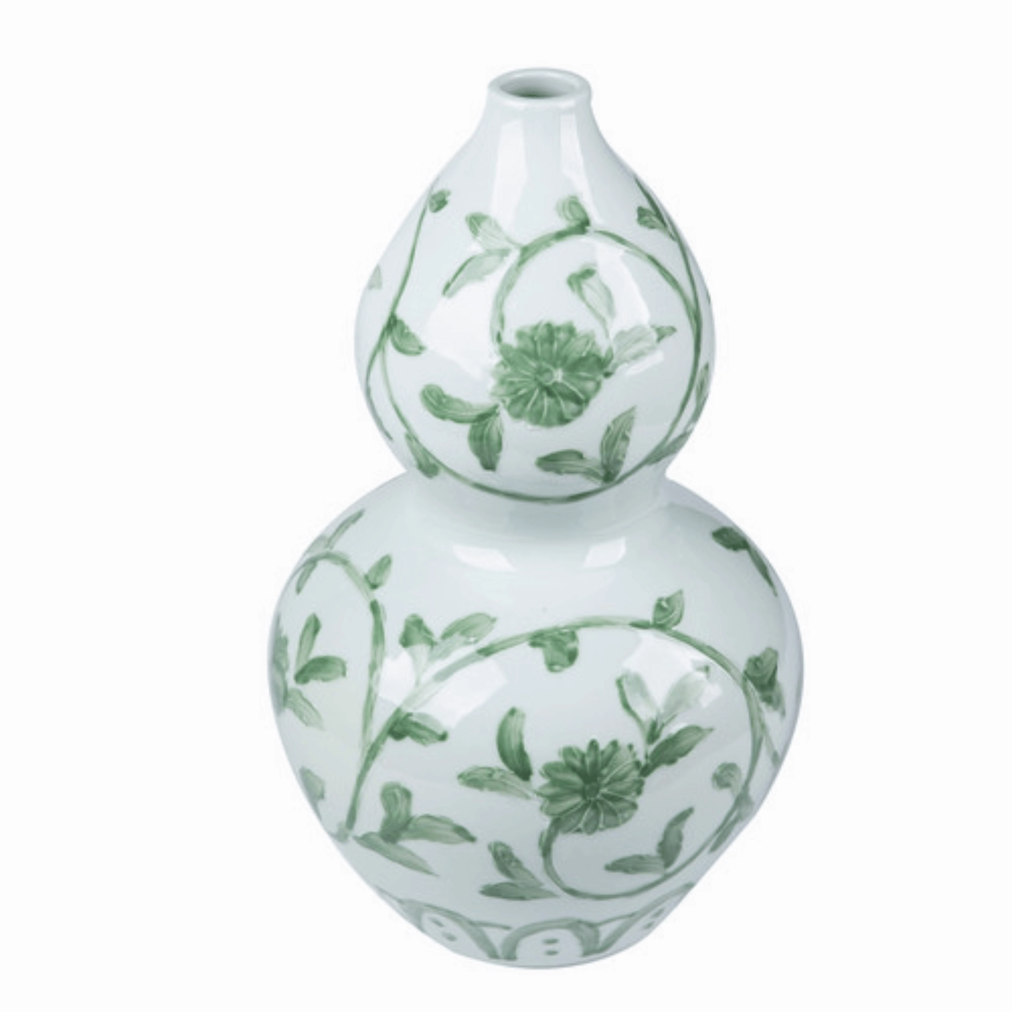 Porcelain Celadon Green Vine Gourd Vase