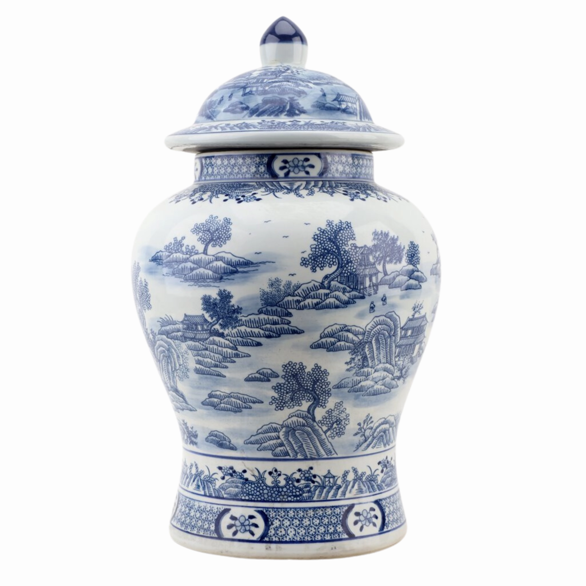 Porcelain Lidded Warrior Jar home display ornament
