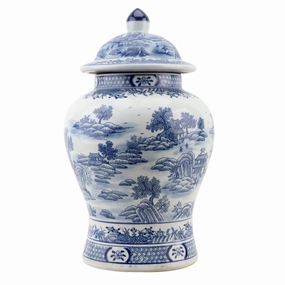Porcelain Lidded Warrior Jar home display ornament