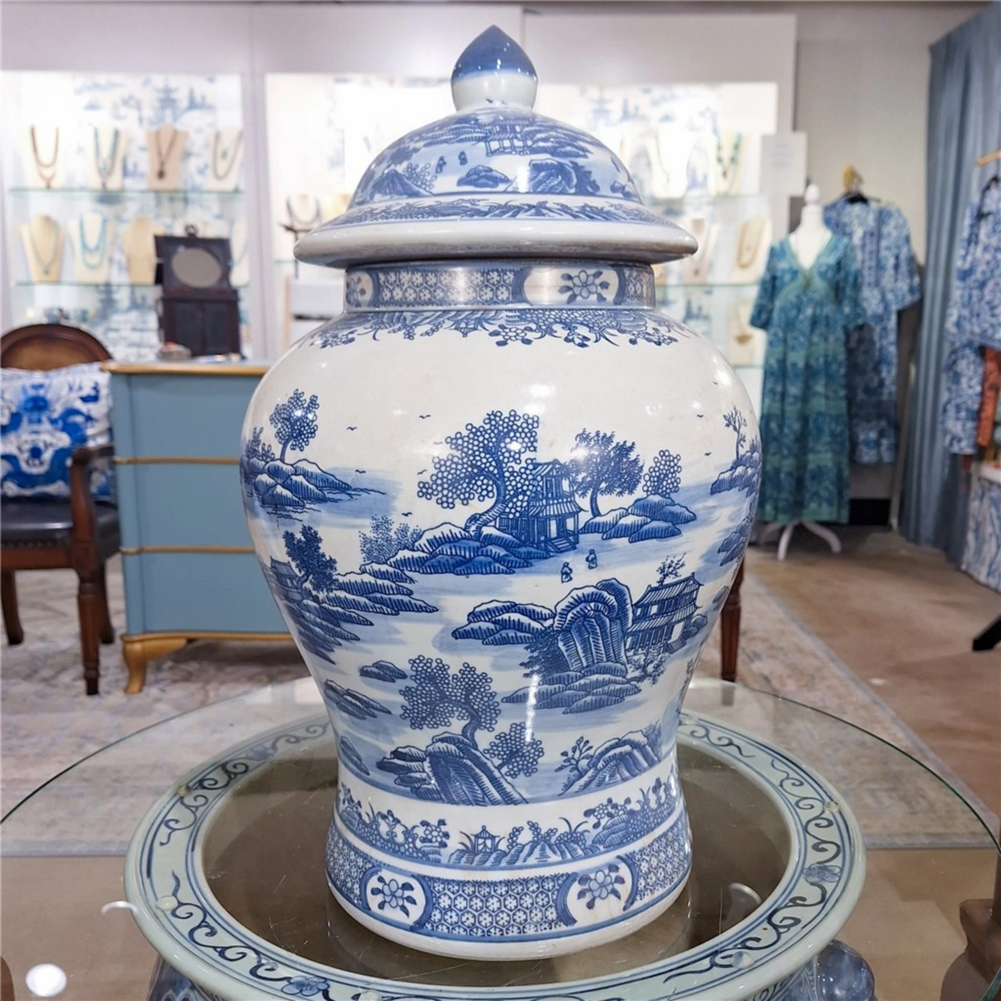 Porcelain Lidded Warrior Jar
