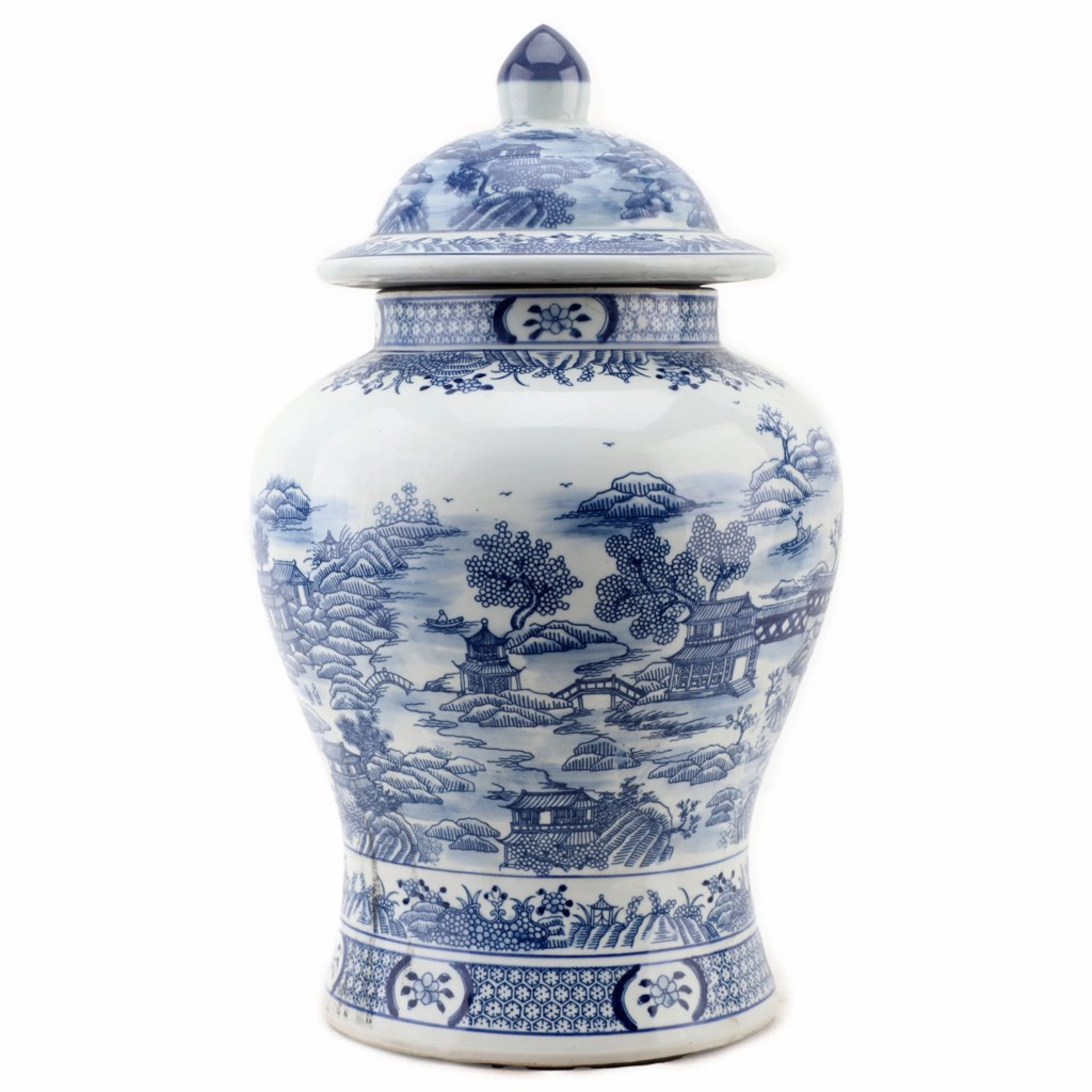 Porcelain Lidded Warrior Jar