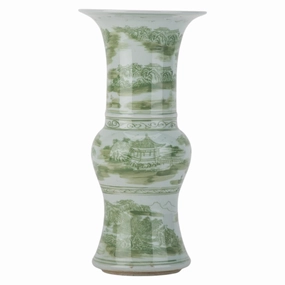 Princess Mantel Vase In Green home display ornament