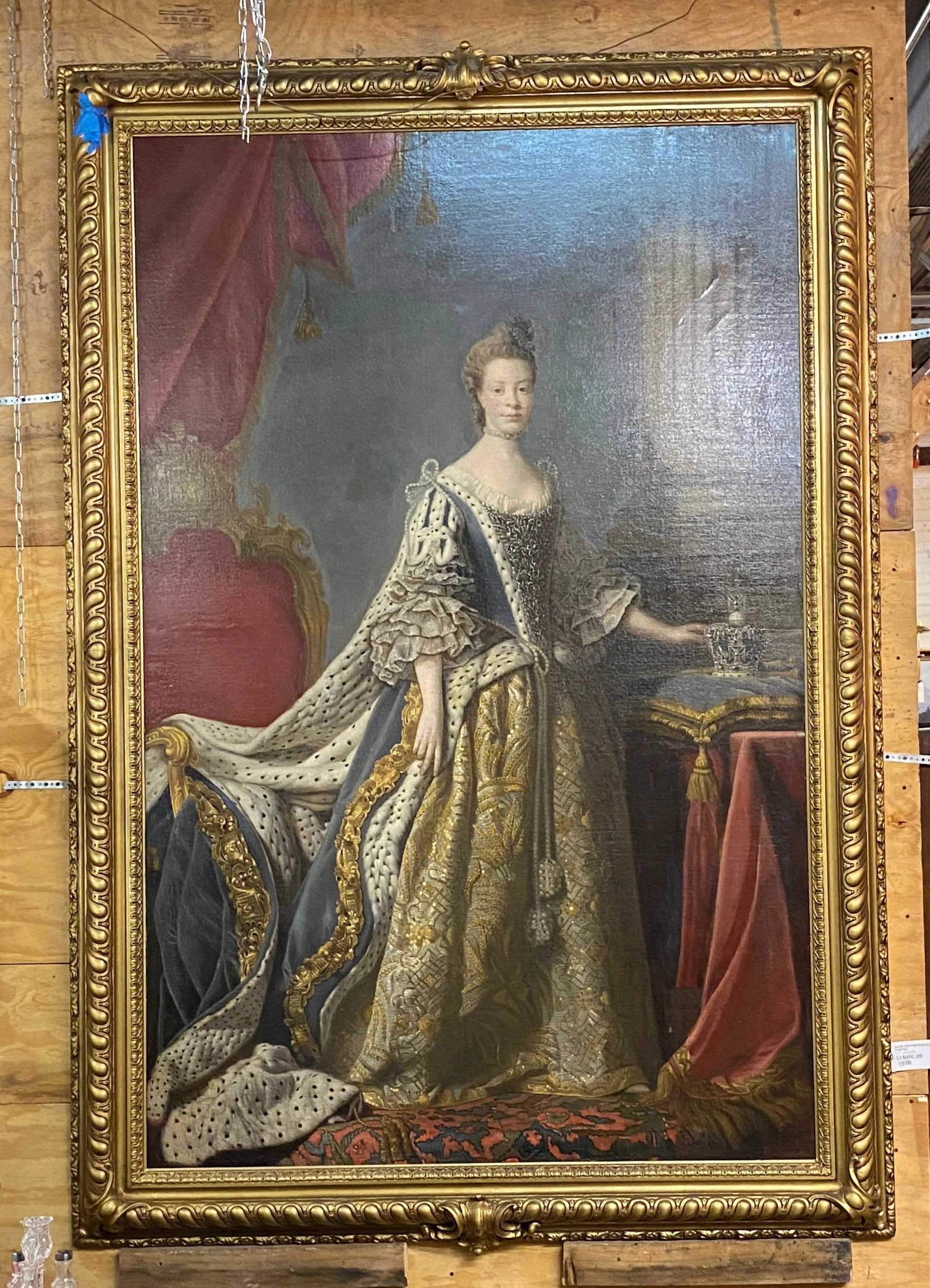 QUEEN WITH FUR ROBE OIL PAINTING classic mural painting
