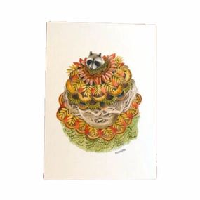 Quilted Forest: The Raccoon - Art Print framed wall decor