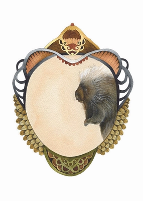 Quilted Portrait: The Porcupine - Art Print framed wall decor