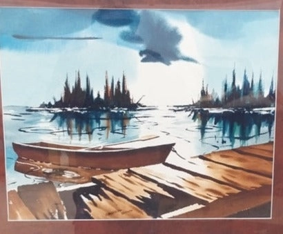 RAFT WATERCOLOR PAINTING BY RANDALPH BROWN