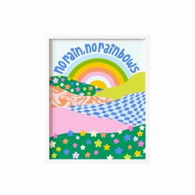 Rainbow Print 8x10 framed wall decor