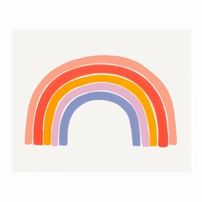 Rainbow Print framed wall decor