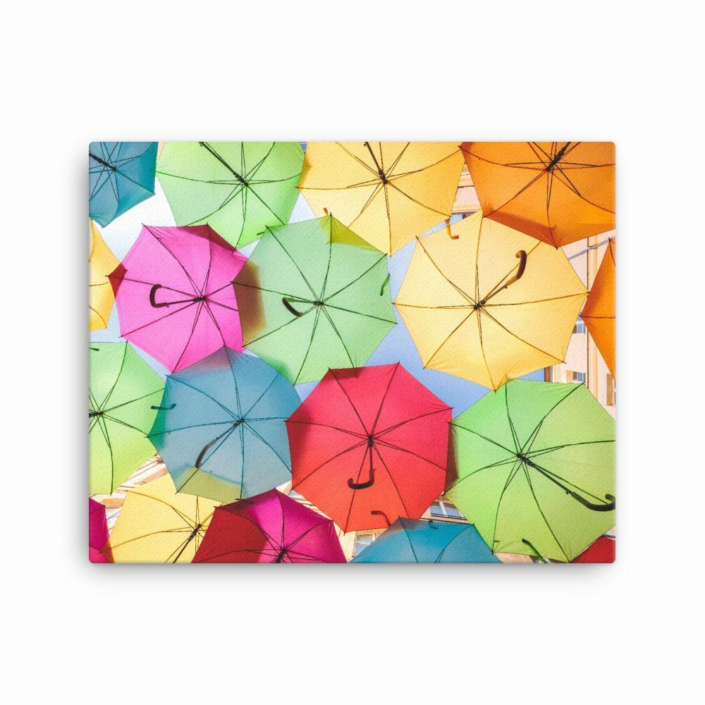 Rainbow umbrella - canvas