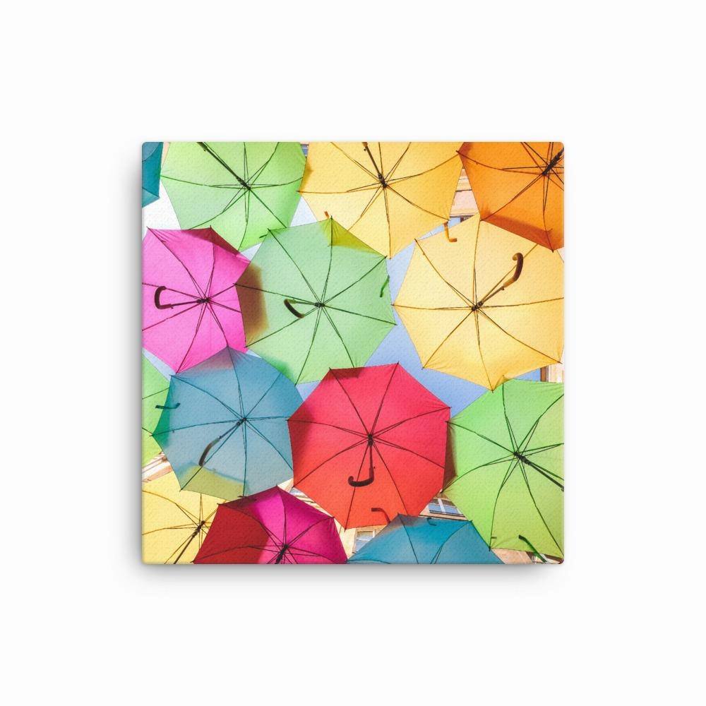 Rainbow umbrella - canvas