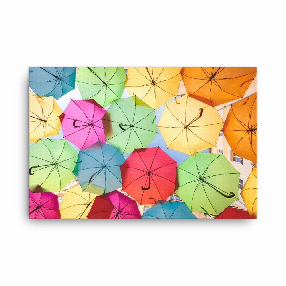 Rainbow umbrella - canvas