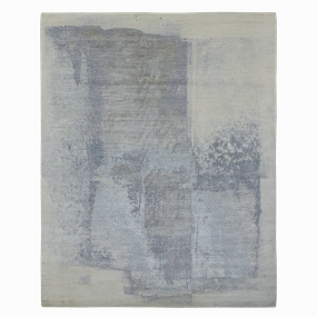 Raisa Ivory/Grey minimalist everyday rug