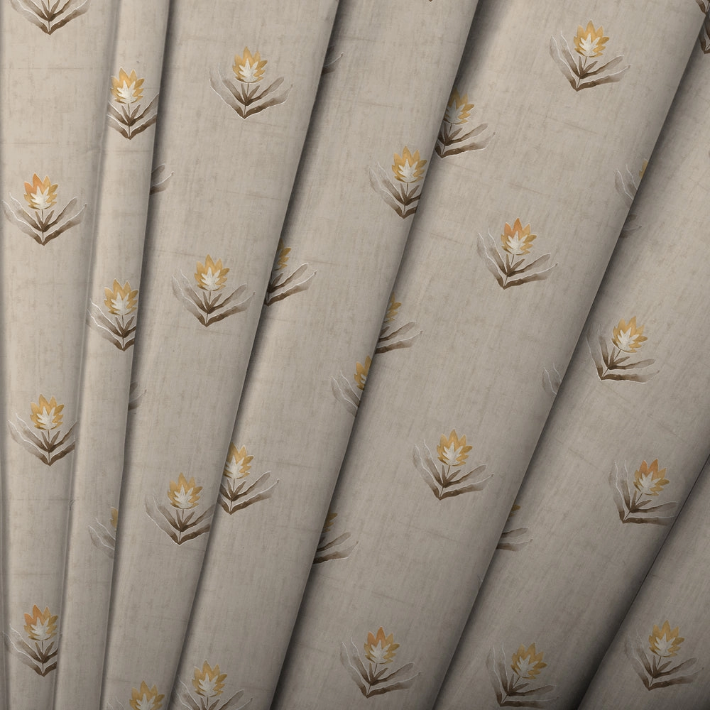 Raja Printed Cotton Fabric (By The Metre) Stone