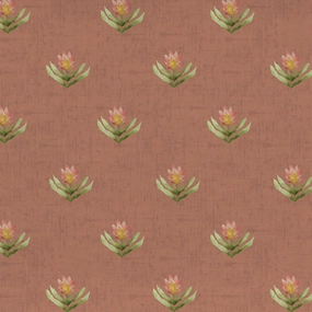 Raja Printed Cotton Fabric (By The Metre) Terracotta elegant table cloth  