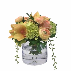Ranunculus and Orchid Flower Arrangement home display ornament