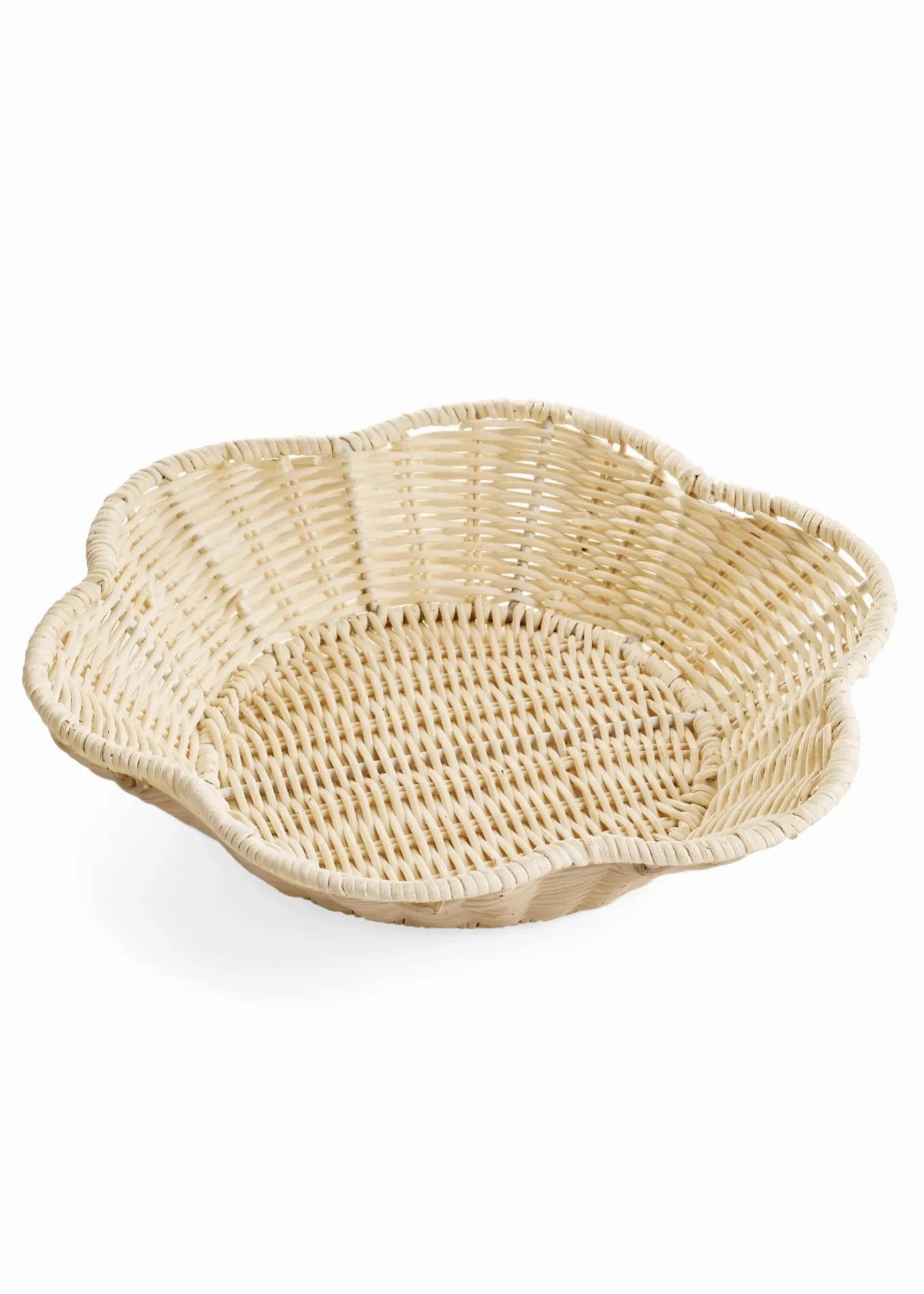Rattan Bowl w Scallop Edge (Natural) interior room decor