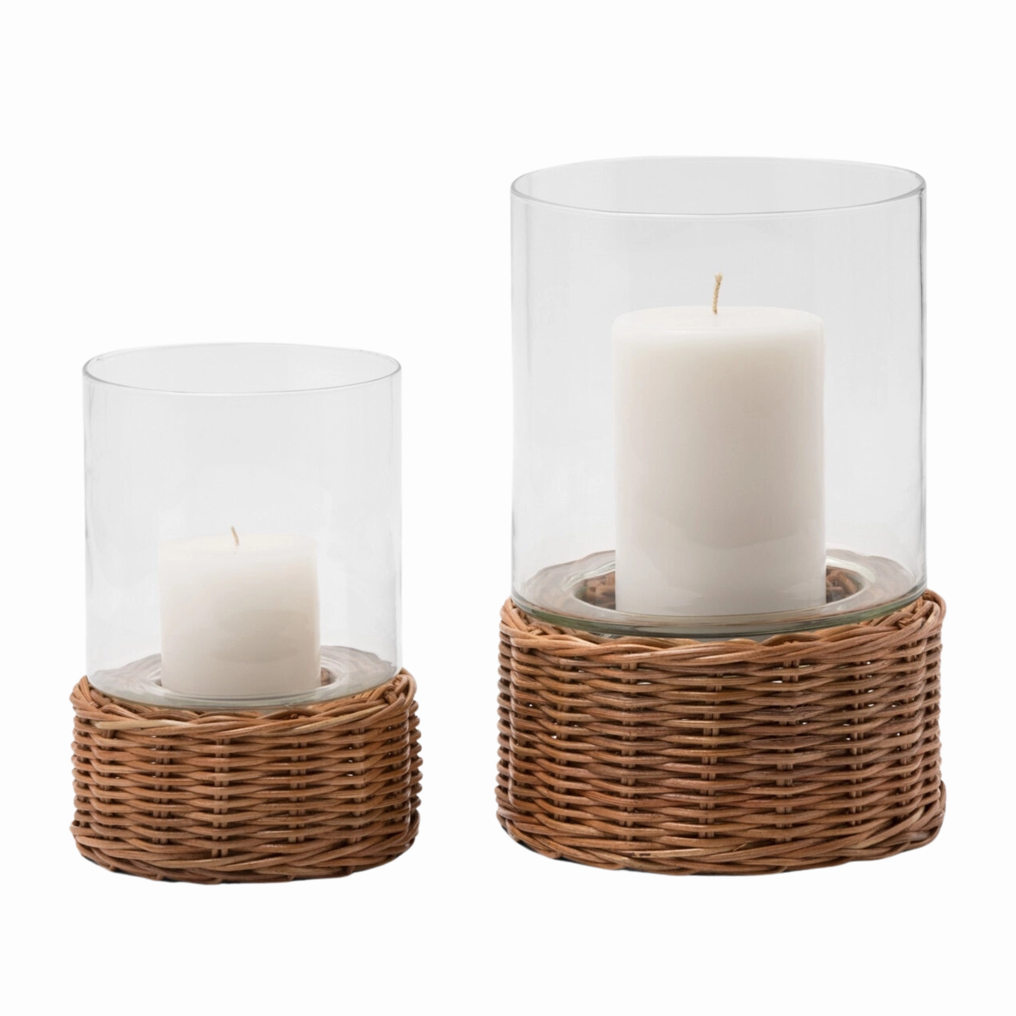 Rattan Hurricane Candle Holders home display ornament