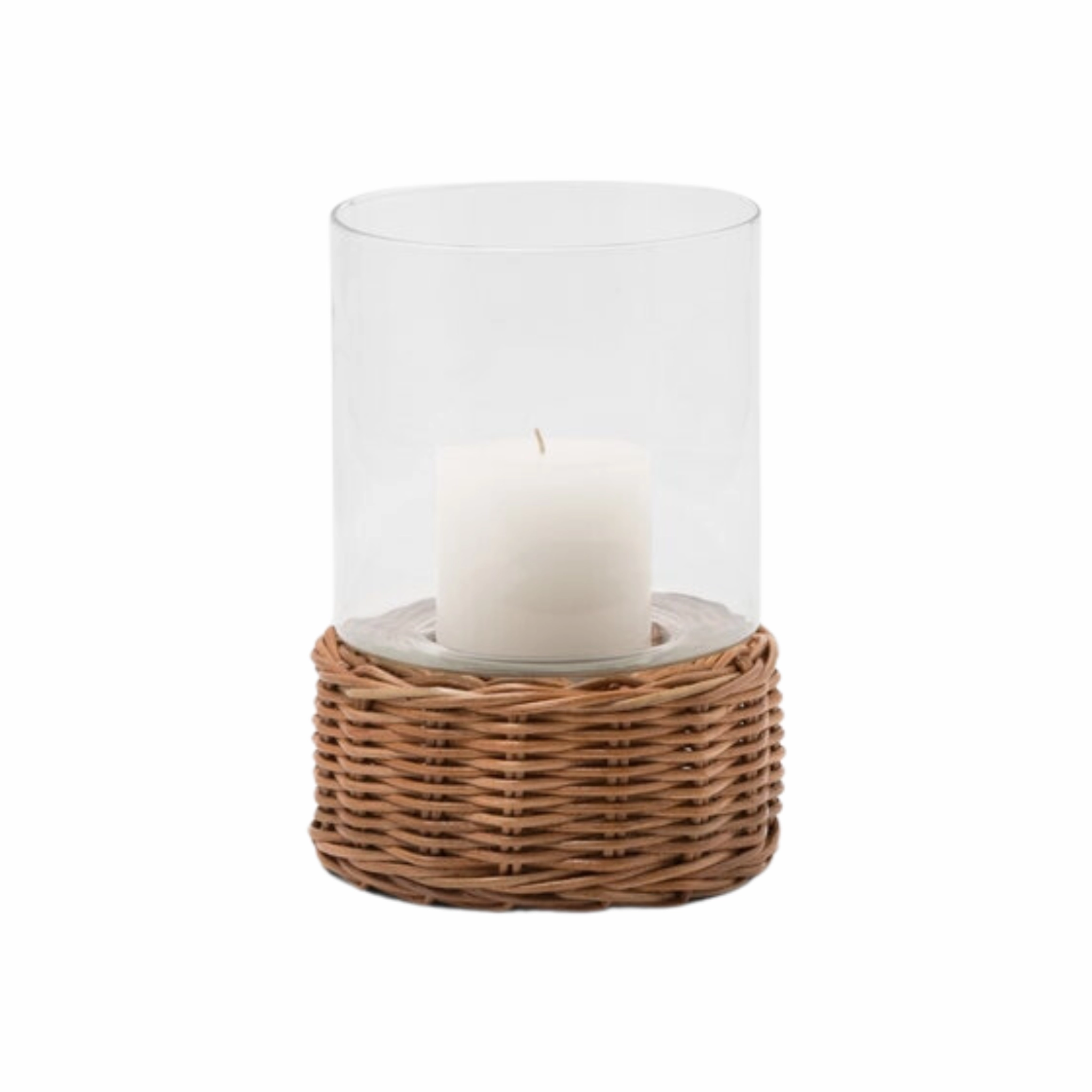 Rattan Hurricane Candle Holders