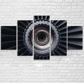 Real Jet Engine Printed Multiple Canvas Poster canvas mural art
