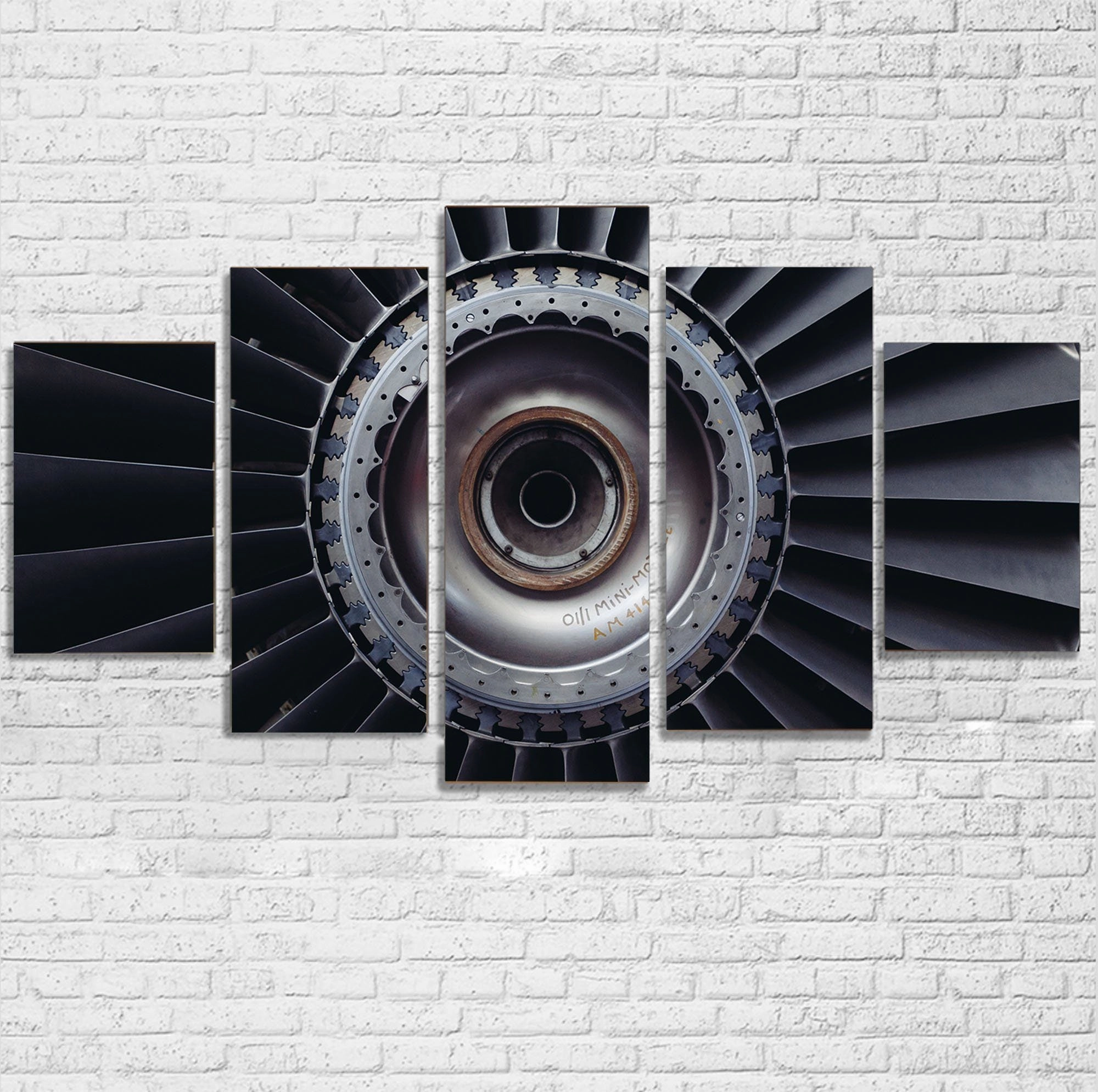 Real Jet Engine Printed Multiple Canvas Poster canvas mural art