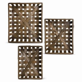 Rectangular Dark Brown Nesting Tray (Multiple Sizes) interior room decor