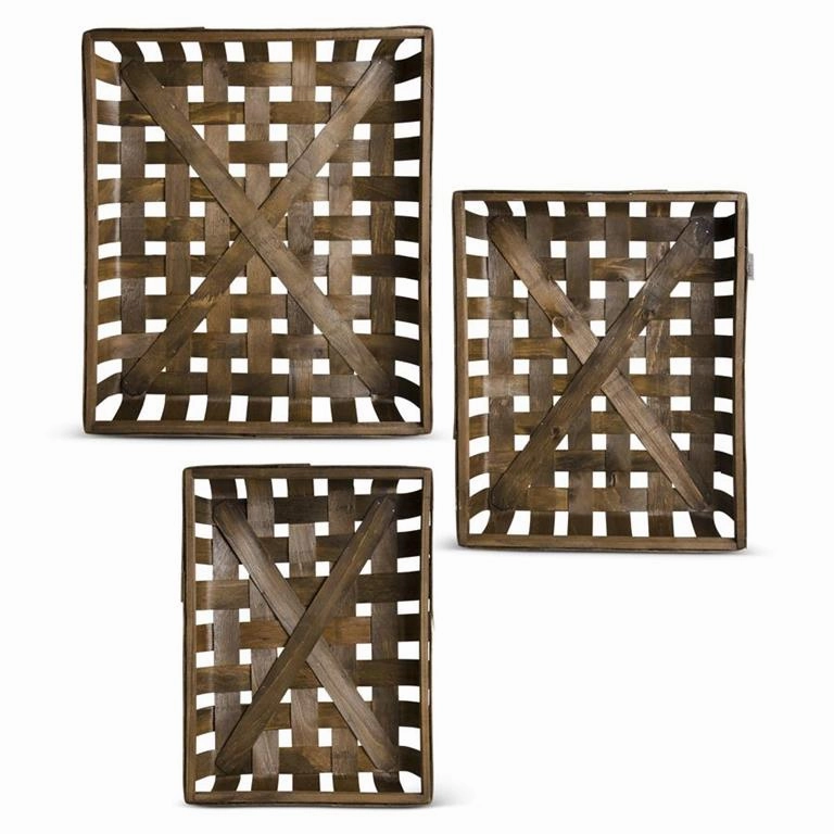Rectangular Dark Brown Nesting Tray (Multiple Sizes) interior room decor
