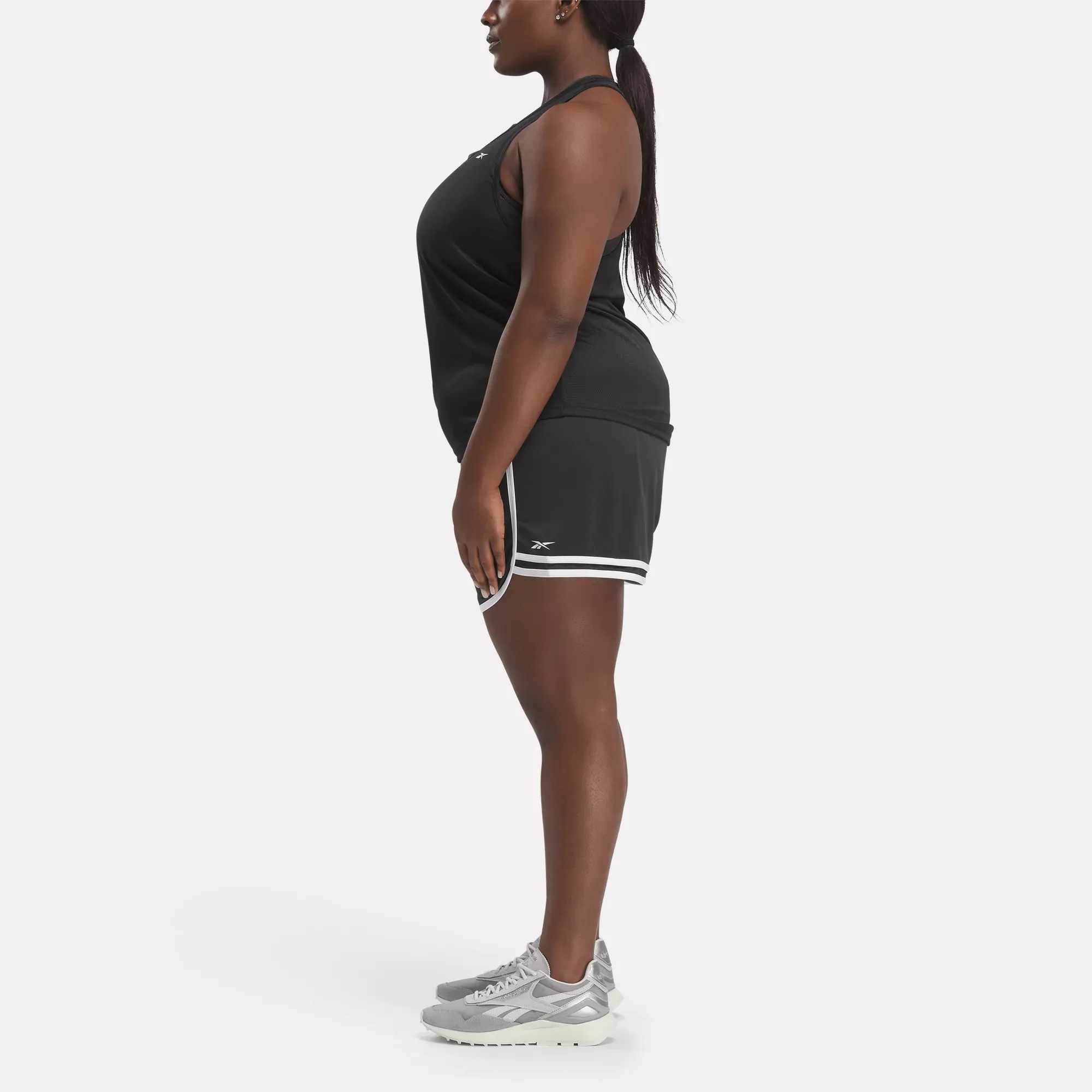 Reebok Schuhe Damen Workout Ready High-Rise Shorts (Plus Size)