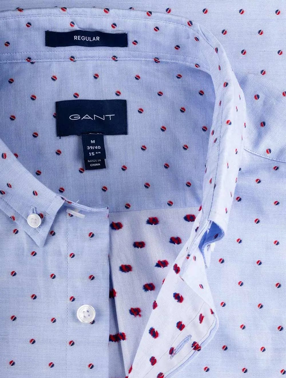 Reg Fit Coupe Punkt-Knopf-Capri in Blau