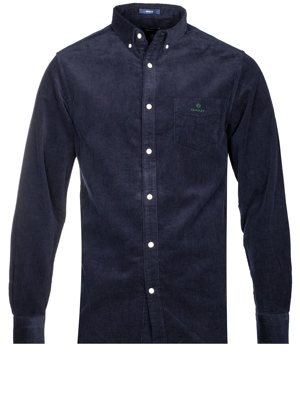 Regular Fit Cordhemd Abendblau