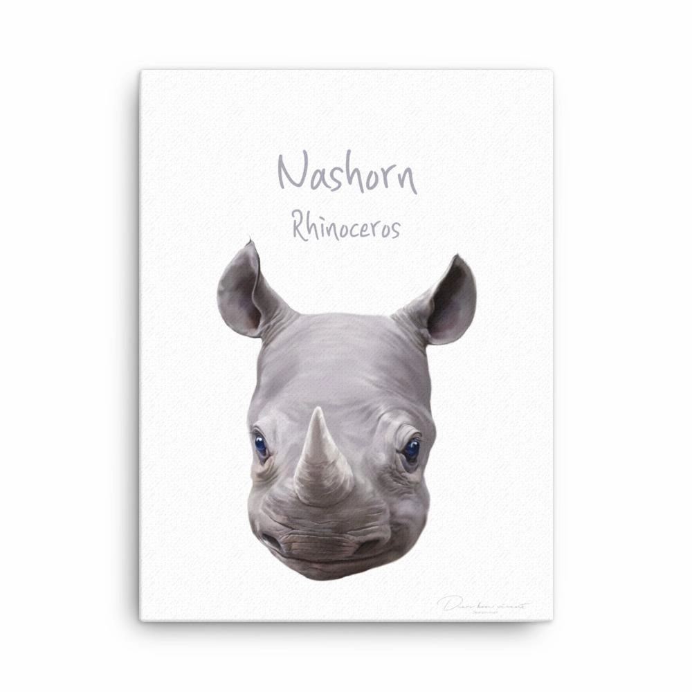 Rhino - canvas canvas mural art