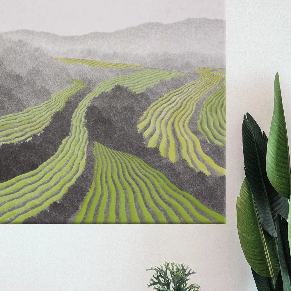 Rice field - canvas