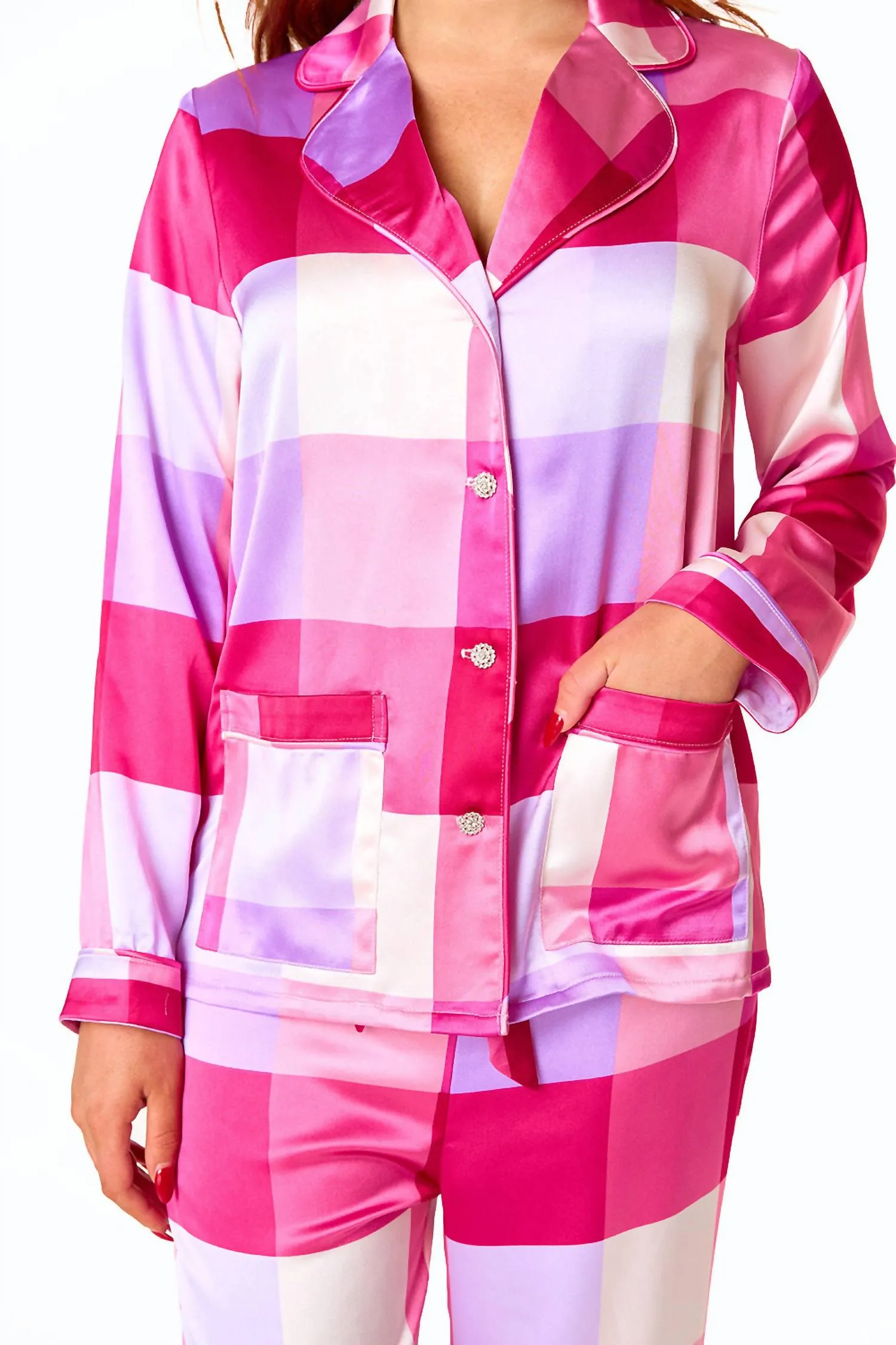 Ripley Schlafanzug-Set in rosa Karo