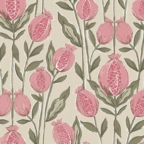 Rithani Printed Cotton Fabric (By The Metre) Auburn elegant table cloth  