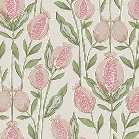 Rithani Printed Cotton Fabric (By The Metre) Blush Cream elegant table cloth  