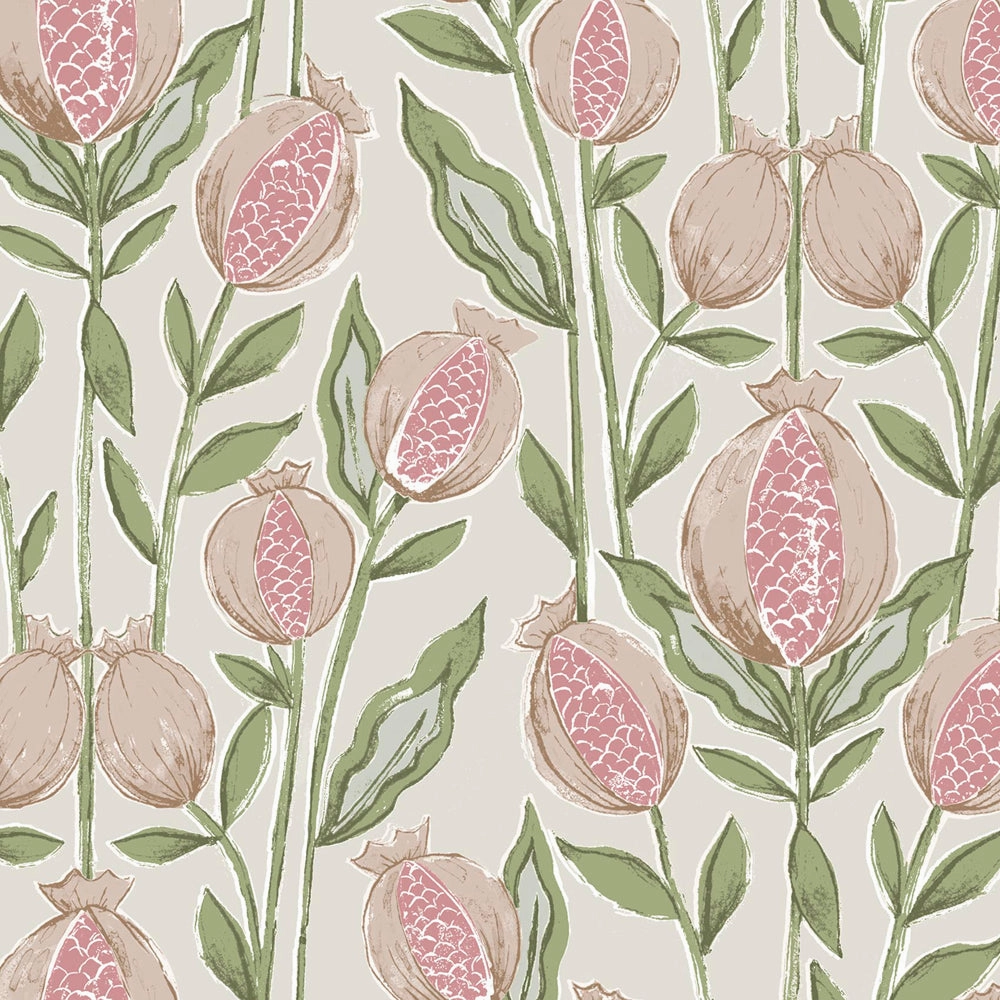 Rithani Printed Cotton Fabric (By The Metre) Blush Cream elegant table cloth  