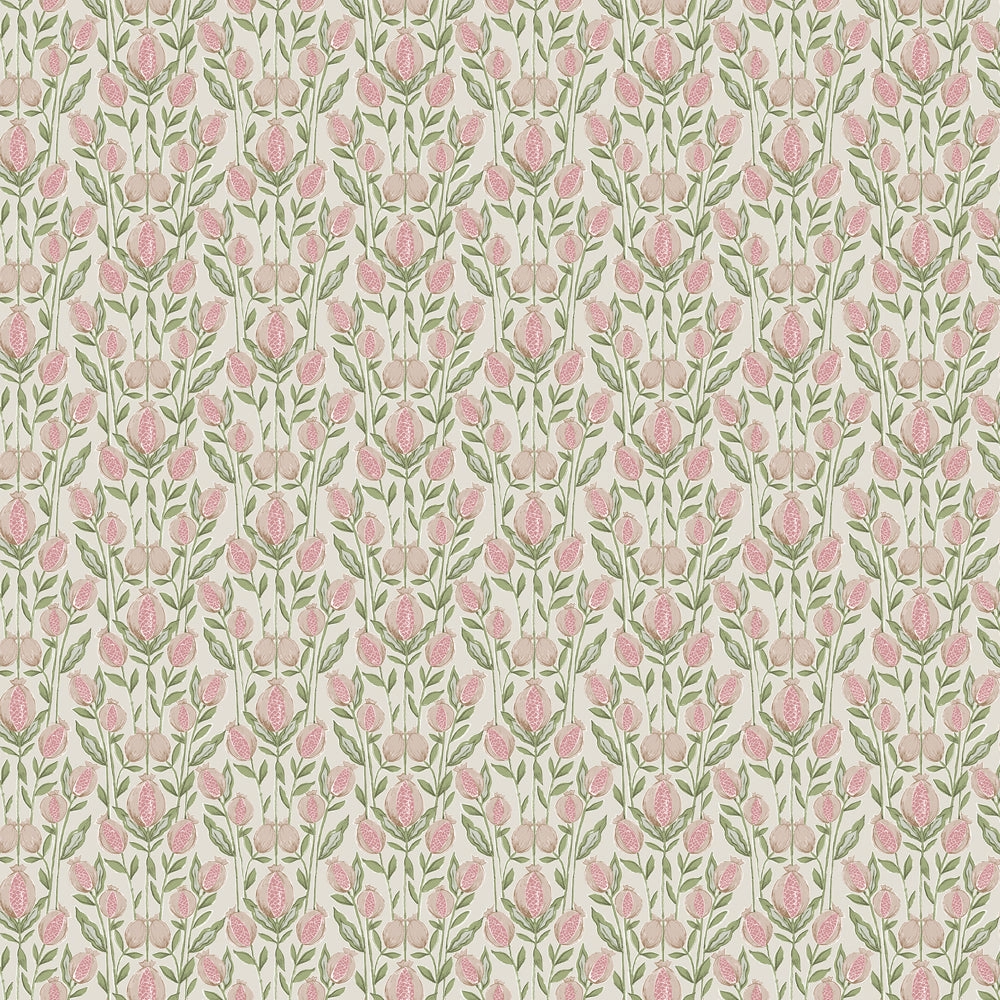 Rithani Printed Cotton Fabric (By The Metre) Blush Cream