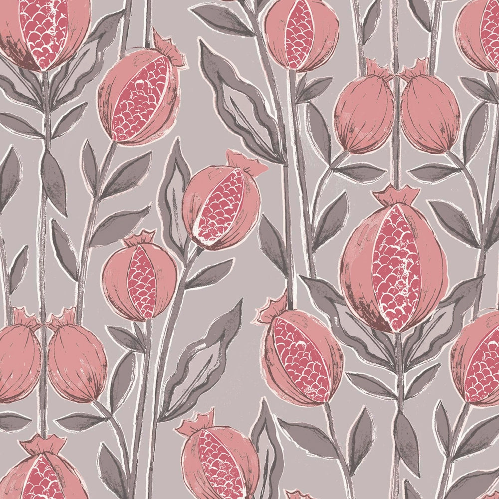 Rithani Printed Cotton Fabric (By The Metre) Mauve elegant table cloth  