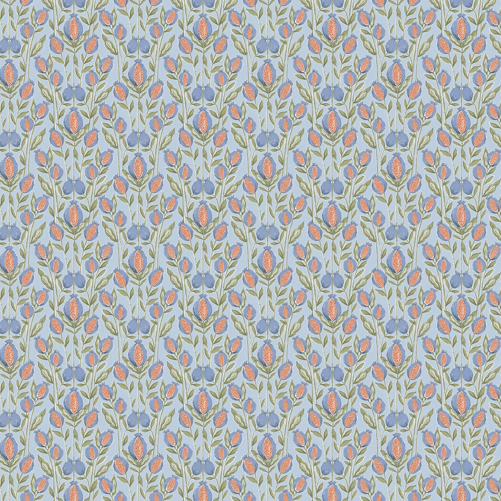 Rithani Printed Cotton Fabric (By The Metre) Tide